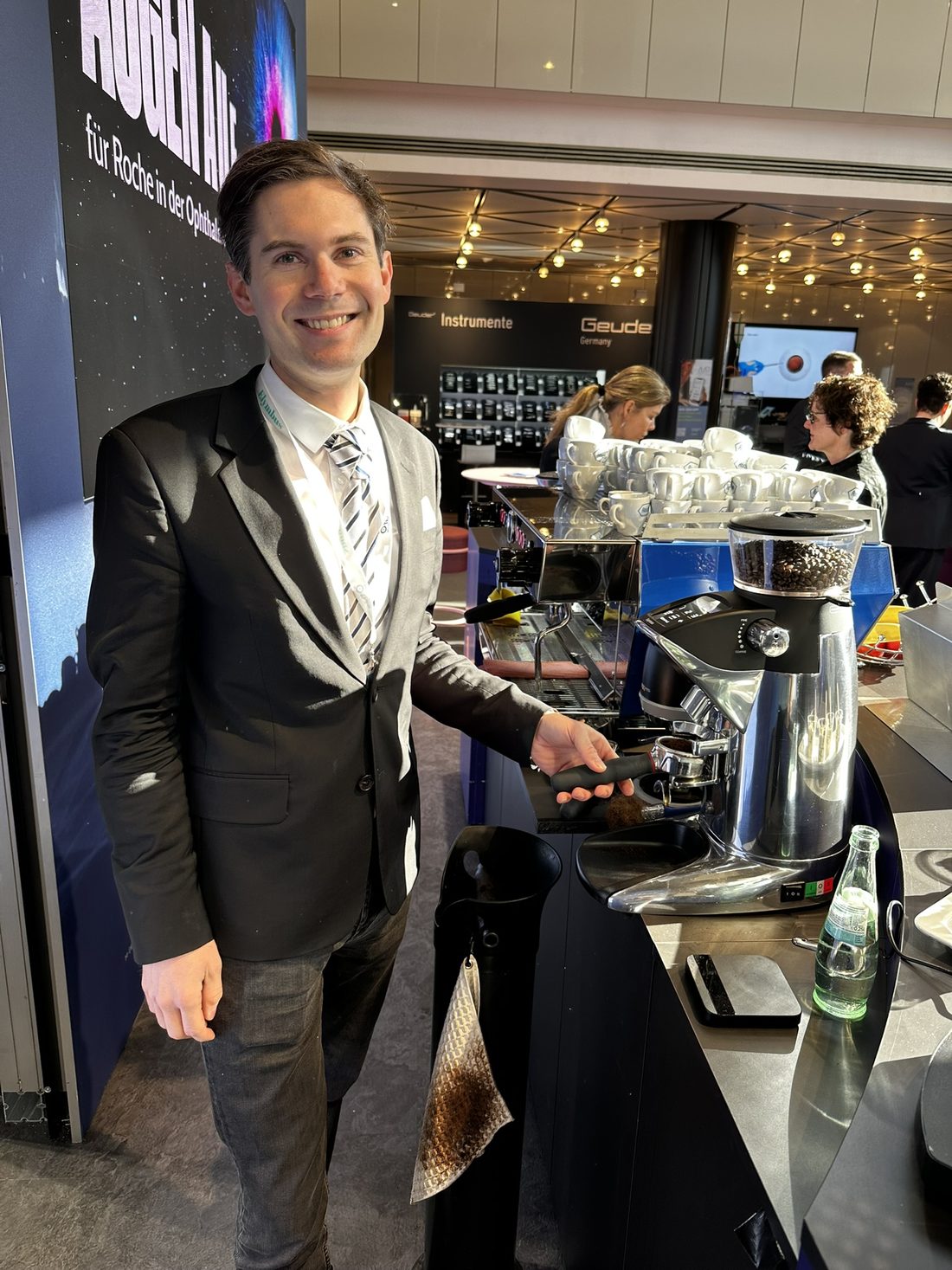 Barista catering at a corporate event
